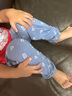 威爾貝魯（WELLBER）嬰幼寶寶純棉夏季防蚊束腳褲子男女童裝運(yùn)動(dòng)休閑長褲 月光藍(lán) 100 曬單實(shí)拍圖