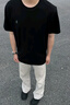 哈吉斯（HAZZYS）男裝花logo純色短袖T恤ASTZE0CBX78 白色WT L（175/96A48） 曬單實拍圖