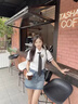 SOOKIjk黑色領帶女款襯衫配飾日系學院風懶人高級感領結男生免手打領帶 啞光純黑領帶38*5 曬單實拍圖