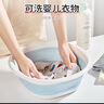 SP SAUCE洗臉盆大號折疊盆家用塑料盆子38.5cm便攜式臉盆洗衣盆 曬單實拍圖