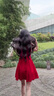 GARNUO紅色無(wú)袖背心連衣裙女夏日絕美法式訂婚禮服收腰掐腰小紅裙子短裙 紅色 S 【80-100斤】 曬單實(shí)拍圖