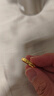 Lossot足金999貓眼黃金戒指女5D硬金波紋素圈戒指送女友老婆七夕禮物 曬單實拍圖