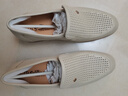 金利來(lái)（Goldlion）男鞋夏季新款商務(wù)正裝鏤空透氣涼鞋白色沖孔皮鞋男休閑軟底 白色58272026021A 39 曬單實(shí)拍圖