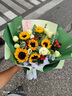 艾斯維娜鮮花速遞向日葵混搭花束生日禮物全國同城配送 6朵向日葵大氣款 曬單實(shí)拍圖