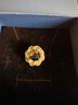 伊黛兒復(fù)古仿藍(lán)水晶防走光扣胸針日系潮固定衣服配飾領(lǐng)口裝飾生日禮物 優(yōu)雅藍(lán)胸花XZ0191 曬單實(shí)拍圖
