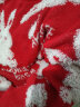 鲁宾克本命年龙年毛衣男秋冬季新款圣诞新年情侣装宽松百搭圆领针织衫男 红色 2XL 实拍图