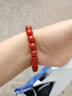石玥珠寶精品9-10mm涼山南紅瑪瑙手串本命年轉(zhuǎn)運(yùn)珠手鏈男女士款禮物 曬單實(shí)拍圖