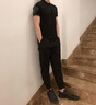 威廉馬奇夏季冰絲速干束腳褲男士修身小腳休閑潮流哈倫褲薄款九分運動長褲 黑色束腳夏款0219【九分】 M 適合100到110斤 曬單實拍圖
