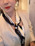 啄木鳥(niǎo)小方巾中國風(fēng)仿真絲絲巾女2025新款頭巾搭配襯衫夏季系脖發(fā)帶四季 黑白條紋 曬單實(shí)拍圖