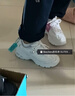 斯凱奇（Skechers）女鞋小白熊休閑鞋子厚底增高百搭運動(dòng)軟底老爹鞋99999863 白色/海軍藍色/WNV 37 曬單實(shí)拍圖