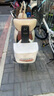 HAWEIWIND新款電動(dòng)車前置通用掛物包可愛卡通掛袋懸掛式大容量?jī)?chǔ)物收納包 白色餅干小熊【送肩帶】 曬單實(shí)拍圖
