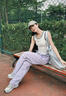 FILA 楊冪同款|斐樂官方女裝針織背心2025夏新款時尚簡約休閑修身內(nèi)搭 云菇白-WT XL 175/92A/XL 曬單實拍圖