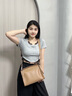 MARIE CLAIRE包包女包奢侈品牌2025新款枕頭包單肩包七夕情人節(jié)禮物送老婆 杏色【輕奢限定禮盒】送labubu掛飾 曬單實(shí)拍圖