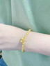 六桂福珠寶 LIU GUI FU JEWELRY黃金兩世歡手鏈女2克足金轉運珠蓮蓬手串純金鐲子生日禮物送女友 金重2.86g 手圍約15厘米 曬單實拍圖