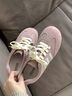 斤慕阿甘鞋女鞋子春夏季平底德訓鞋百搭運動(dòng)休閑板鞋輕便休閑軟底復古 復古德訓鞋【37碼】粉色 曬單實(shí)拍圖
