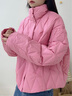 波司登（BOSIDENG）2025新款輕薄羽絨服女短款90絨立領(lǐng)菱格寬松時(shí)尚外套B250135326 子黛粉|1738 S 160/84A 體重約110-125斤 曬單實(shí)拍圖