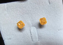 周六福  黃金耳釘女足金爆閃方糖耳飾送女友禮物 計(jì)價(jià) 2.02g 曬單實(shí)拍圖