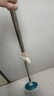 凈安美360度旋轉(zhuǎn)拖把圓頭通用棉紗線加強(qiáng)桿家用吸水拖布墩布免手洗 加強(qiáng)桿+鋼盤+1個(gè)頭 （灰色棉線） 曬單實(shí)拍圖