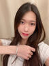 9999純銀手鐲女四葉草足銀手鐲實(shí)心推拉鐲子情人節(jié)送女友節(jié)日禮物 四葉草手鐲+證書+專柜禮盒 按件出售 曬單實(shí)拍圖