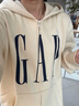GAP男女裝2025秋季新款logo印花抓絨寬松運動(dòng)連帽衫衛衣786920 曬單實(shí)拍圖