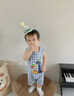 G. DUCKKIDS嬰兒衣服夏季男寶寶連體衣夏裝超萌嬰幼兒夏天滿月百天周歲外出服 藍(lán)色格子哈衣 80cm #建議19-24斤# 曬單實拍圖