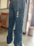 Levi's李維斯25年秋冬新款美式男士565寬松直筒休閑牛仔長褲A5756 中藍(lán) 31 (32) 曬單實(shí)拍圖