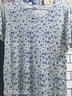 AB女士睡裙春夏款純棉短袖家居服夏季寬松大碼中長(zhǎng)款連衣裙媽媽睡衣 綠底晨露 XL 曬單實(shí)拍圖