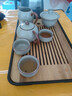 汝窯功夫茶具套裝新款喝茶家用泡茶陶瓷蓋碗茶壺茶杯子套裝無茶盤 汝窯功夫茶具13件套【含茶盤】 曬單實(shí)拍圖