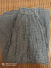 無印良品（MUJI）女式 強(qiáng)捻 抽褶裙 長(zhǎng)半身裙女裙子女裝格子裙25年夏季BE1VEC5S 黑色格紋 S （155/62A） 曬單實(shí)拍圖