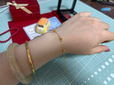 周六福彩寶碧璽黃金足金手鏈七夕情人節(jié)禮物J0712467 約1.87g 16+3cm 曬單實拍圖