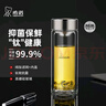 希諾雙層玻璃杯抗菌隔熱高檔車載水杯男2025新款鈦杯泡茶杯子XN-9103K 曬單實拍圖