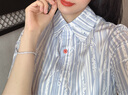 APM Monaco微鑲銀白色手鐲別致設(shè)計感 時尚珠寶前衛(wèi) 送女友七夕禮物 銀白色XS碼 曬單實拍圖