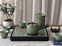 瀾春江窯變茶具套裝中式復(fù)古陶瓷儲(chǔ)水式茶盤茶杯側(cè)把壺功夫茶具家用送禮 星空翠綠-側(cè)把壺9件套 【高檔禮盒裝】 曬單實(shí)拍圖