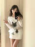 SNYDER WEAR2025秋季新款毛衣罩衫女慵懶寬松長(zhǎng)袖女裝鏤空針織衫罩衫長(zhǎng)袖上衣 白色 S 建議75-90斤 曬單實(shí)拍圖