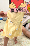 優(yōu)奇女童夏裝背心裙2025新款吊帶裙夏季純棉兒童連衣裙女寶寶夏天裙子 黃色 80 曬單實拍圖