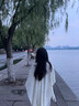 麗紗蓓兒披肩夏女薄款旗袍外搭防曬流蘇針織開衫度假旅游拍照斗篷國(guó)風(fēng)外套 米白色-旅游穿搭 曬單實(shí)拍圖
