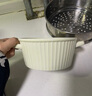 摩登主婦奶油風(fēng)雙耳大湯碗家用高顏值陶瓷湯盆螺螄粉帶蓋泡面碗 奶白8.5英寸雙耳碗（不含蓋） 曬單實(shí)拍圖
