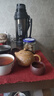尊壺宜興紫砂壺西施壺手工茶具泡茶壺泥繪段泥禮盒裝泡茶器 泥繪梅花大西施 黃金段 320ml 曬單實拍圖