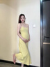 朗茵孕婦夏裝2025新款夏季吊帶連衣裙時(shí)尚套裝洋氣時(shí)髦孕媽感穿搭 杏色襯衫+黃色吊帶裙套裝 XL建議130-145斤 曬單實(shí)拍圖