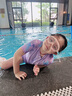 佑游兒童泳鏡護目鏡泳帽大框防水防霧男女童眼鏡二件套61428透明粉色 曬單實(shí)拍圖