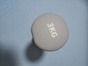 Keep 彩色浸塑啞鈴 男女家用家庭健身肌肉塑形手臂輕重量紫灰色 3kg*2 曬單實(shí)拍圖