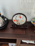 蘇繡熊貓刺繡擺件手工雙面繡臺屏非遺工藝品國風(fēng)特色伴手禮送老外 鴛鴦：大富大貴 曬單實(shí)拍圖
