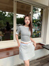 Calvin Klein運動25夏季女士美式潮流辣妹ck戶外運動網(wǎng)球裙短裙褲GWS5T901 P7A-椰青灰 M 曬單實拍圖