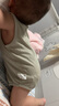 babylove嬰兒包屁衣夏季薄款莫代爾連體衣寶寶無袖背心三角爬服睡衣夏裝 曬單實(shí)拍圖