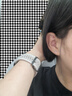 米蔓（MIMORE）S925銀三角耳釘女時尚潮流高級感氣質(zhì)耳飾養(yǎng)耳洞睡覺免摘防堵 曬單實拍圖