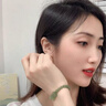 京鑒和田玉貔貅手鏈圓珠手串男女情侶青玉湖水綠玉石貔貅碧玉飾品 青玉小霸王貔貅(6MM)小巧女款 曬單實(shí)拍圖