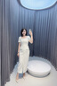 Mandy Zhang鉆扣小香風(fēng)氣質(zhì)白色連衣裙女夏季設(shè)計(jì)感方領(lǐng)輕禮服裙子 月光女神 S 曬單實(shí)拍圖