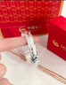 中國(guó)黃金（CHINA GOLD）繁花似錦銀手鐲女足銀開(kāi)口可調(diào)節(jié)銀鐲七夕情人節(jié)禮物送女朋友老婆 【當(dāng)/次日達(dá)】繁花似錦手鐲30±1g 曬單實(shí)拍圖