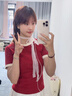 BIBK德國女士絲帶蕾絲飄帶疊戴層次感設計細窄薄紗長條絲巾鎖骨項鏈 白色疊層蕾絲絲巾 曬單實拍圖
