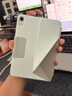 PITAKA適用蘋(píng)果iPad mini7/6保護(hù)套2024款橫豎兩用磁吸雙面夾支架殼帶筆槽超輕薄防彎pu保護(hù)殼白色 曬單實(shí)拍圖